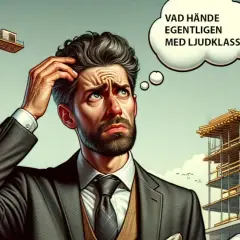Byggnadsarbetare funderar på bbr ljudkrav. Vad hände egentligen med ljudklass C?