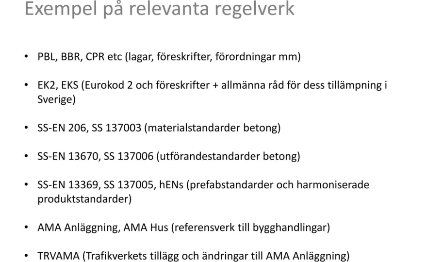 SS-EN 13670 i praktiken - kontrollplan, klasser och gjutning